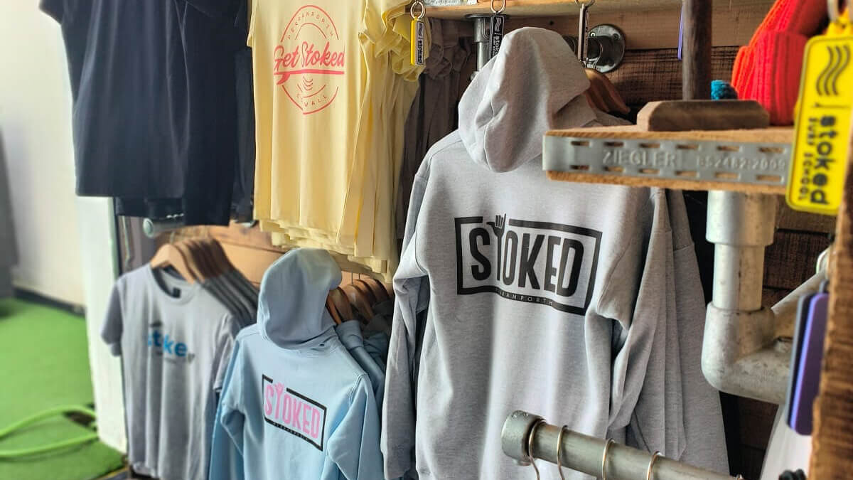 Stoked Surf School Merchandise (t-shirts and hoodies)