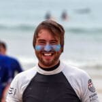 A smiling Ollie, one of the coaches here at Stoked Surf School