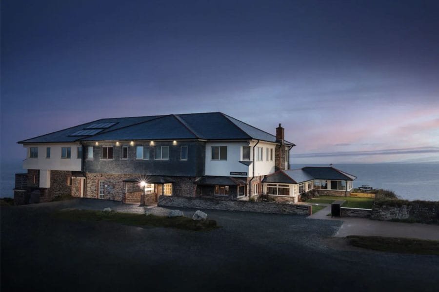 Lewinnick Lodge, a luxury restaurant overlooking Fistral Beach. Newquay