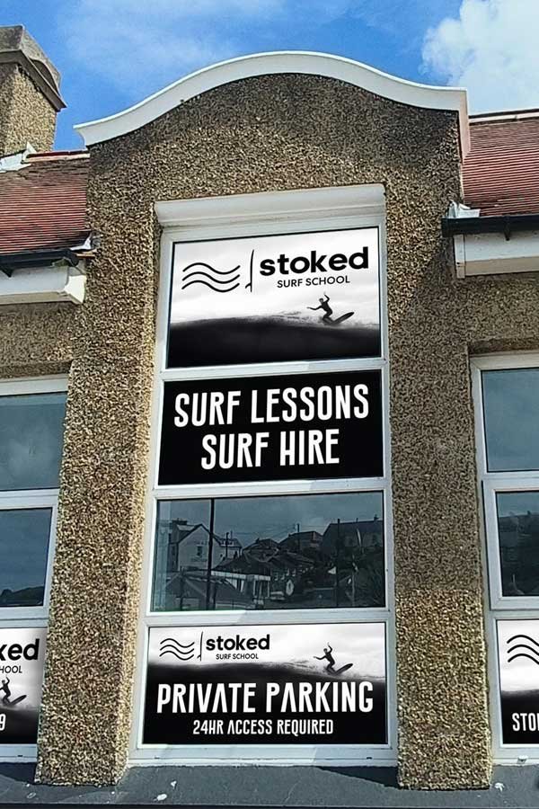 Outside of Stoked Surf School's new premises