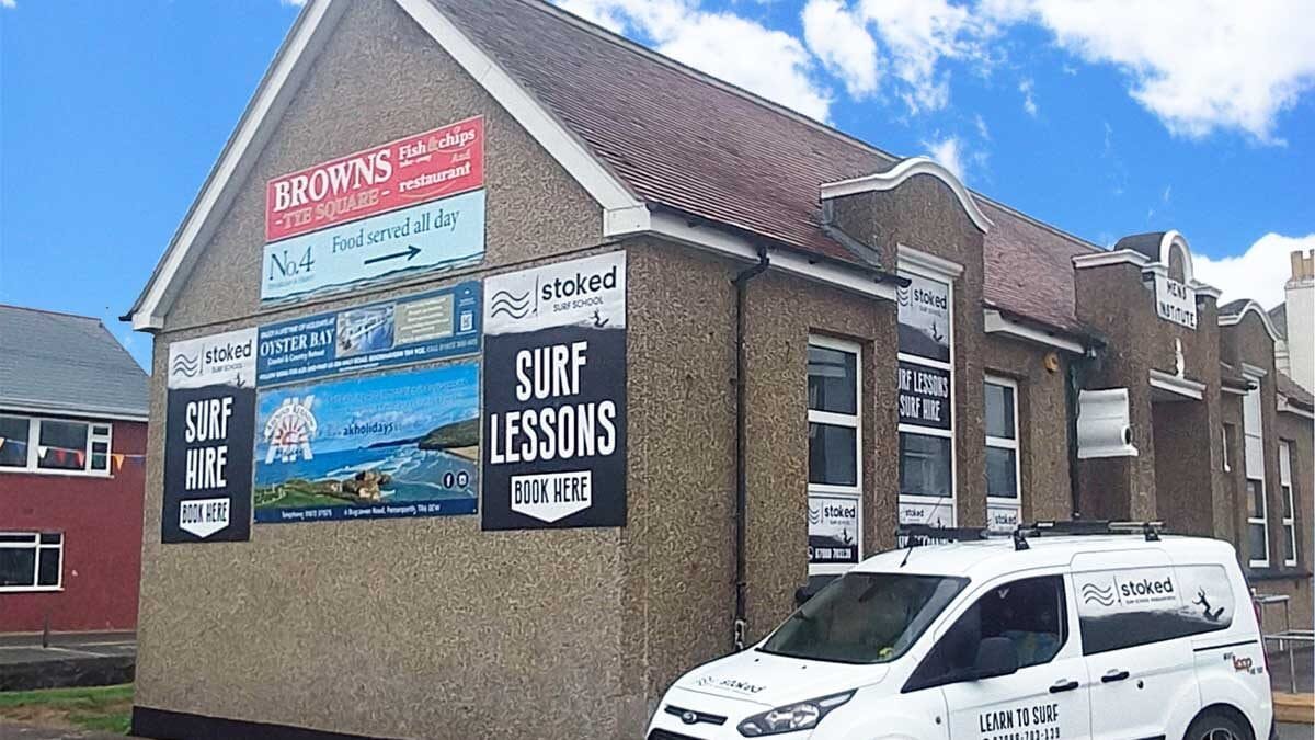 Stoked Surf School's new premises, located next to Perranporth Beach Car Park