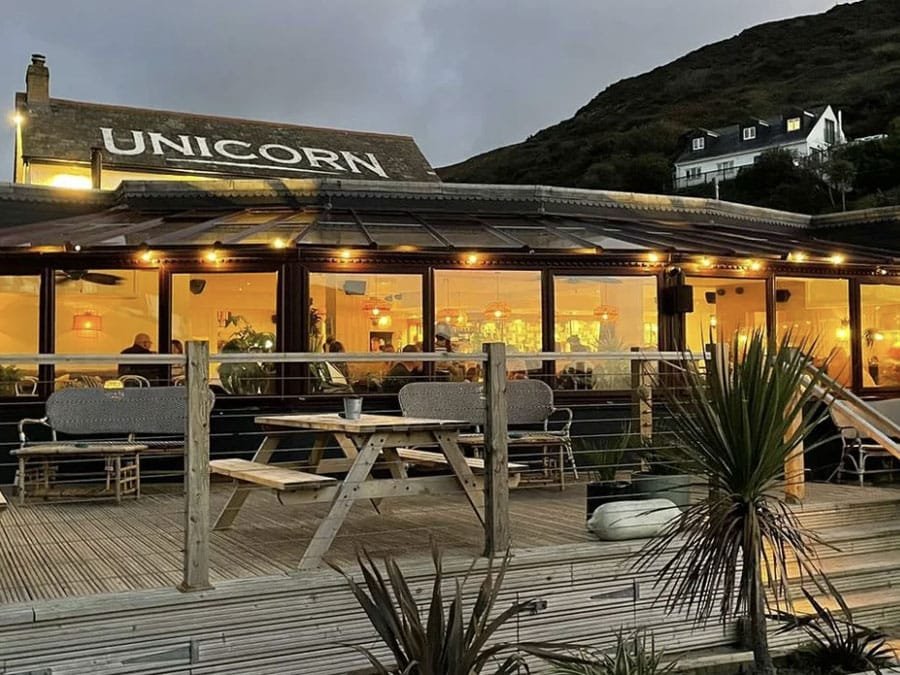 The Unicorn on the Beach, a pub in Porthtowan